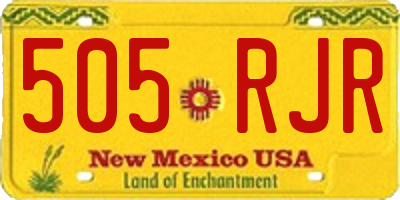 NM license plate 505RJR