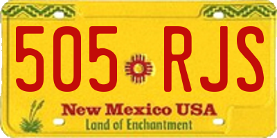 NM license plate 505RJS