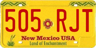 NM license plate 505RJT