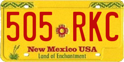 NM license plate 505RKC