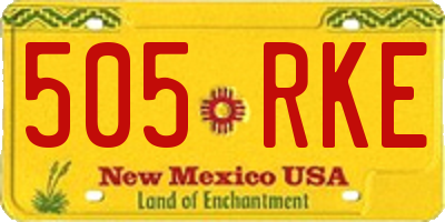 NM license plate 505RKE