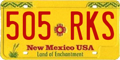 NM license plate 505RKS