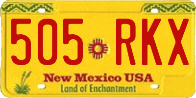 NM license plate 505RKX