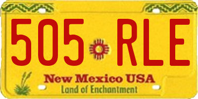 NM license plate 505RLE