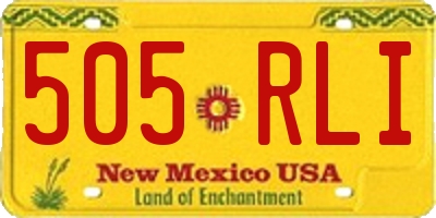 NM license plate 505RLI