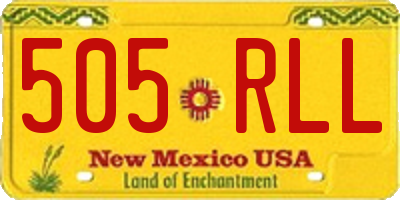 NM license plate 505RLL