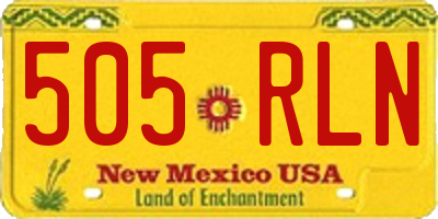 NM license plate 505RLN