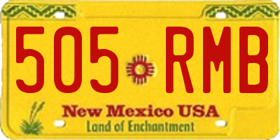 NM license plate 505RMB