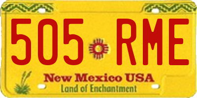 NM license plate 505RME