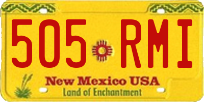 NM license plate 505RMI