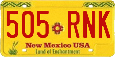 NM license plate 505RNK