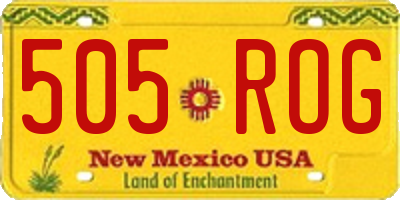 NM license plate 505ROG