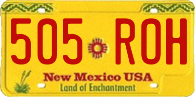 NM license plate 505ROH