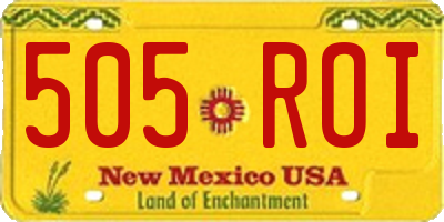 NM license plate 505ROI