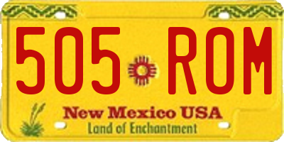 NM license plate 505ROM