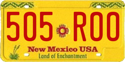 NM license plate 505ROO