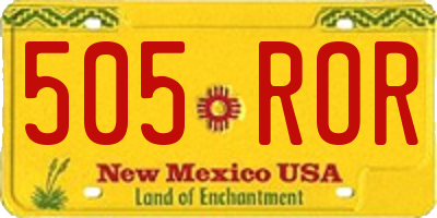 NM license plate 505ROR