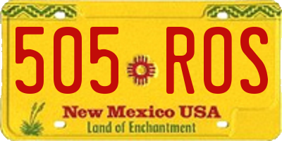 NM license plate 505ROS