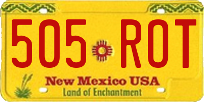 NM license plate 505ROT