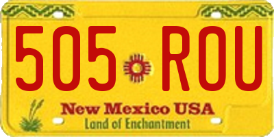 NM license plate 505ROU