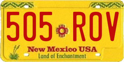 NM license plate 505ROV