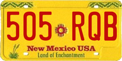 NM license plate 505RQB