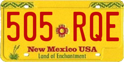 NM license plate 505RQE