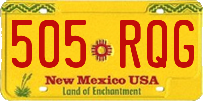 NM license plate 505RQG