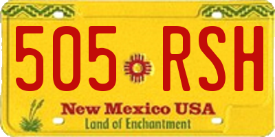 NM license plate 505RSH