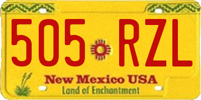 NM license plate 505RZL