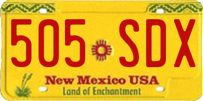 NM license plate 505SDX