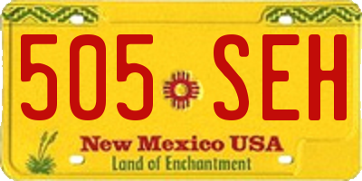 NM license plate 505SEH