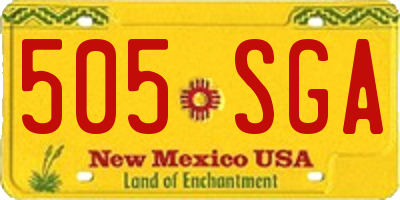 NM license plate 505SGA