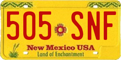 NM license plate 505SNF