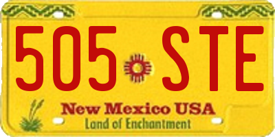 NM license plate 505STE