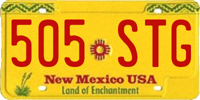 NM license plate 505STG