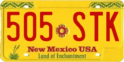 NM license plate 505STK