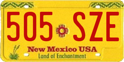NM license plate 505SZE