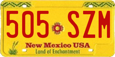 NM license plate 505SZM