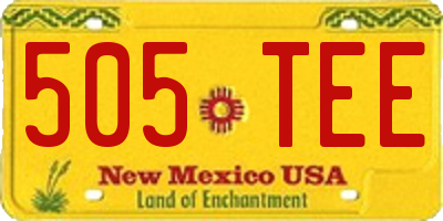 NM license plate 505TEE
