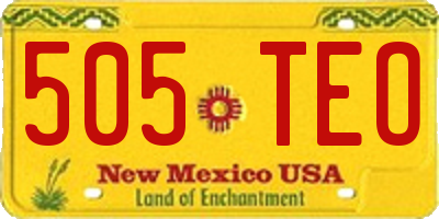 NM license plate 505TEO