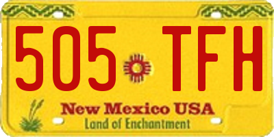 NM license plate 505TFH