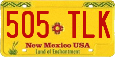 NM license plate 505TLK