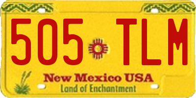 NM license plate 505TLM