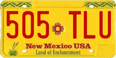 NM license plate 505TLU