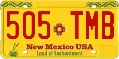 NM license plate 505TMB