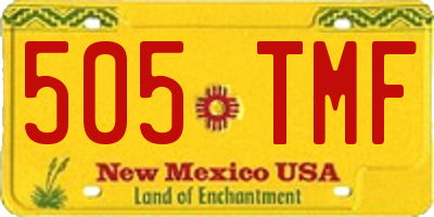 NM license plate 505TMF