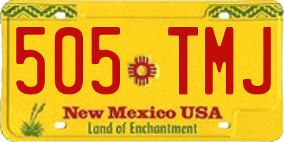 NM license plate 505TMJ