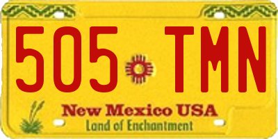 NM license plate 505TMN