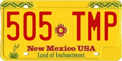 NM license plate 505TMP